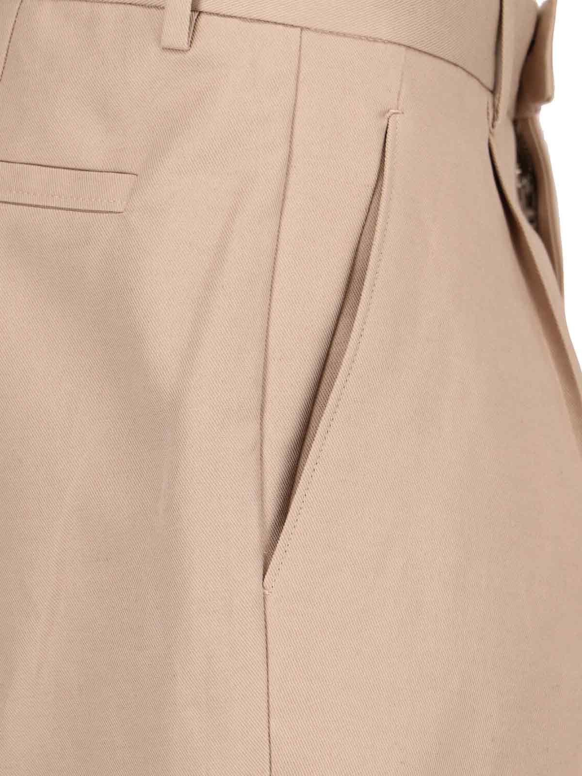 Zegna Trousers Beige Cotton