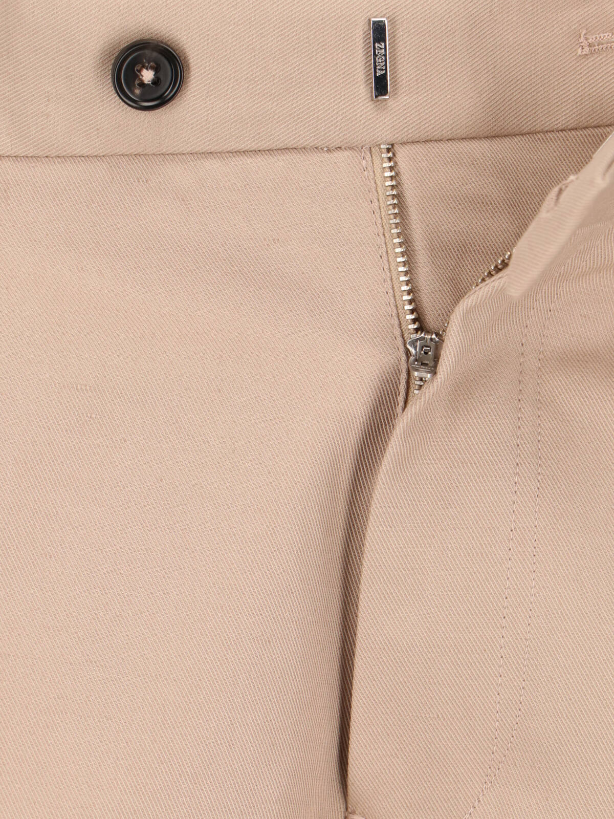 Zegna Trousers Beige Cotton