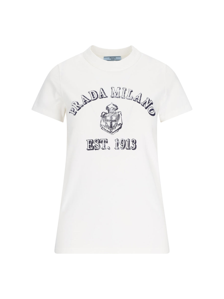 Prada 100% Cotton t-shirt in white