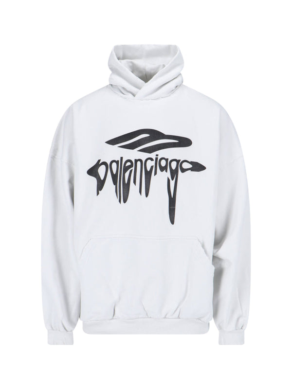 Balenciaga Trvs 100% Cotton hoodie in white