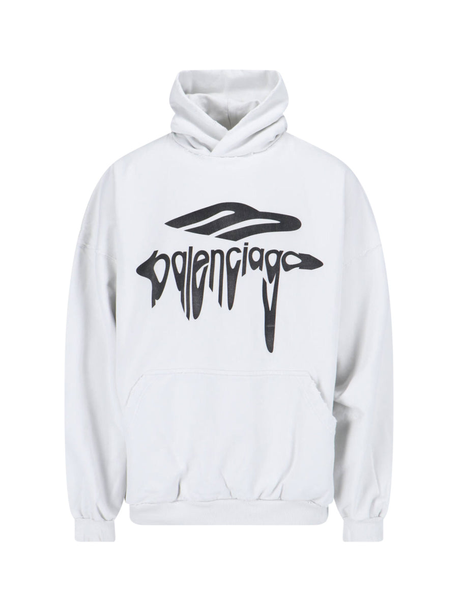 Balenciaga Trvs 100% Cotton hoodie in white