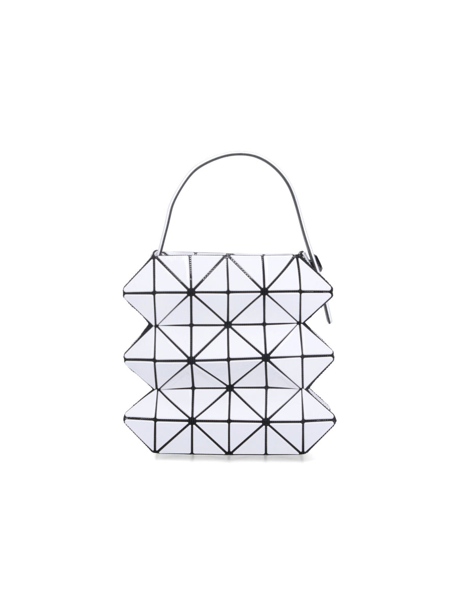 Bao Bao Issey Miyake Surface: Polyvinyl Chloride top handle bag in silver