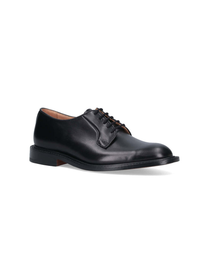 Trickers Flat Shoes Black Leather