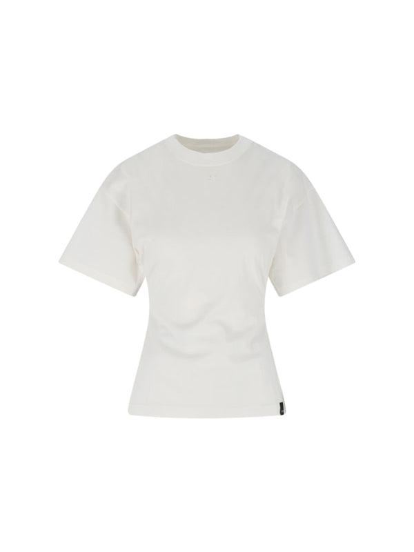 CourrèGes 100% Cotton t-shirt in white