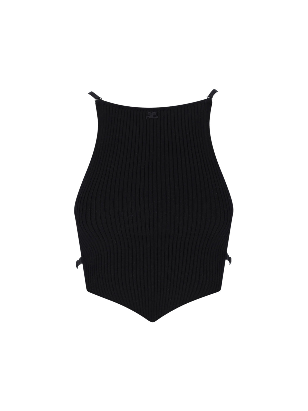 Courrèges Top Black Viscose