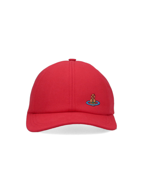 Vivienne Westwood 81020019 100% Cotton baseball cap in red