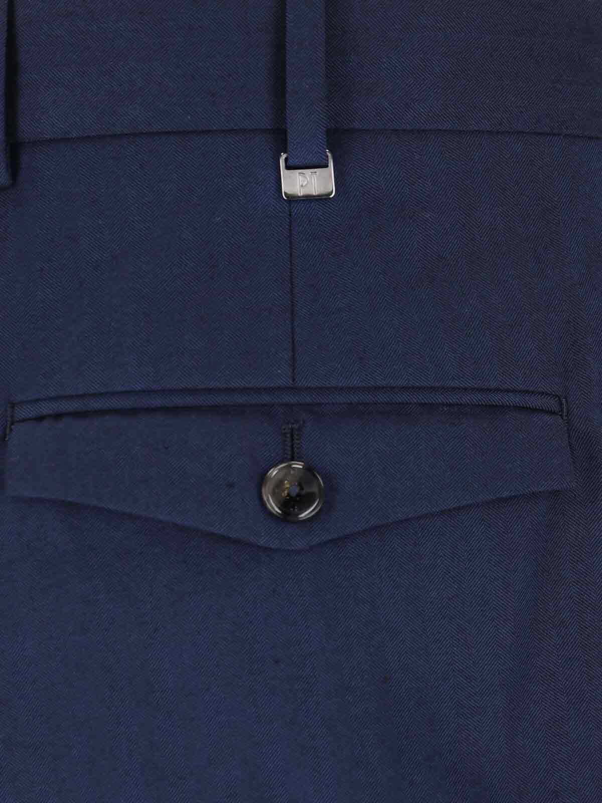 PT Torino Trousers Blue Cotton