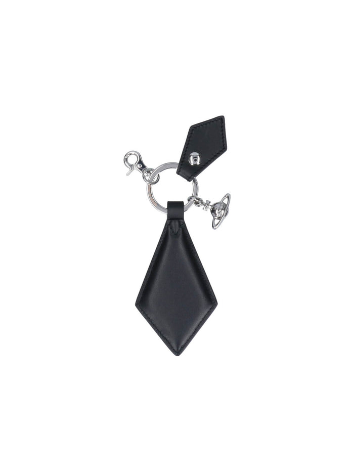 Vivienne Westwood Keychains Black Calf Leather