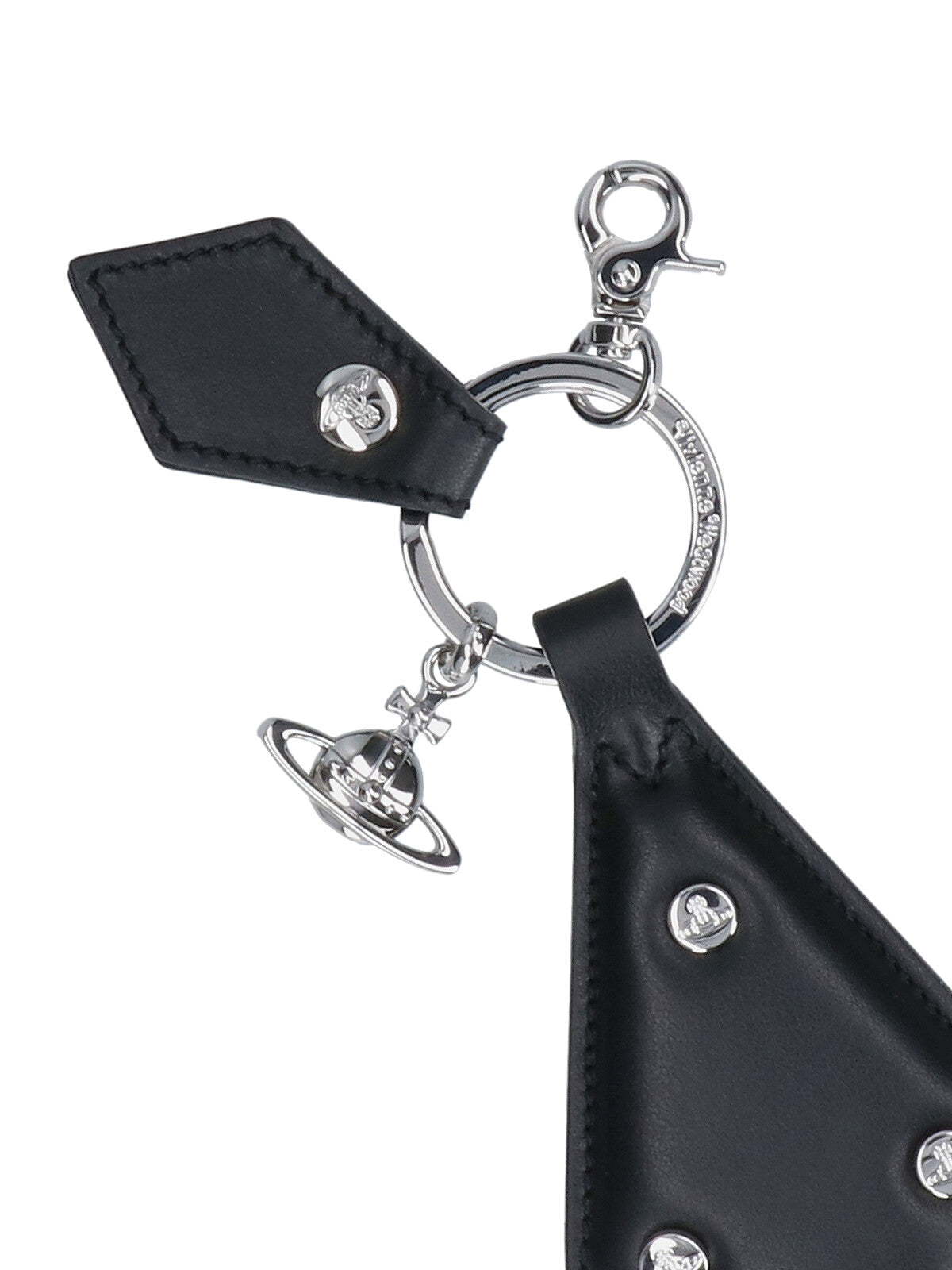 Vivienne Westwood Keychains Black Calf Leather
