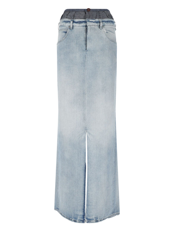Maison Margiela 100% Cotton; Pocket Lining: 65% Polyester skirt in blue