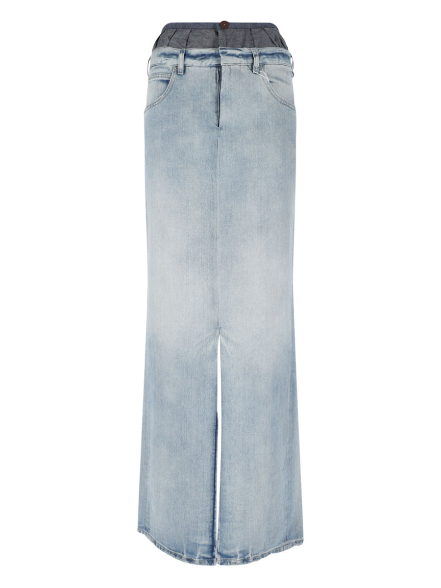 Maison Margiela 100% Cotton; Pocket Lining: 65% Polyester skirt in blue