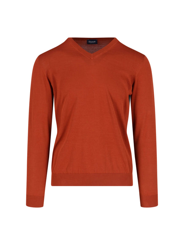 Drumohr 100% Cotton sweater in orange