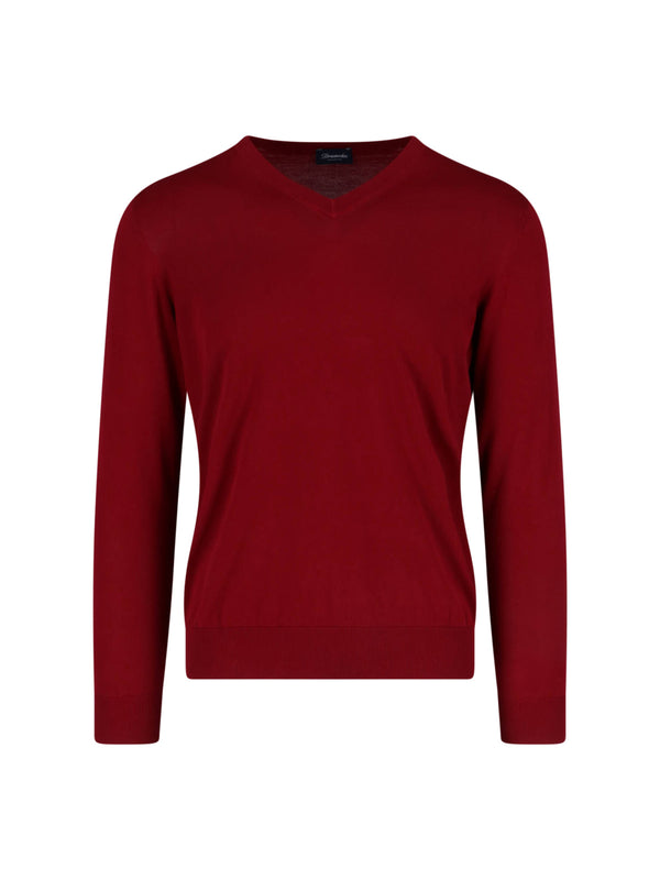 Drumohr 100% Cotton sweater in red