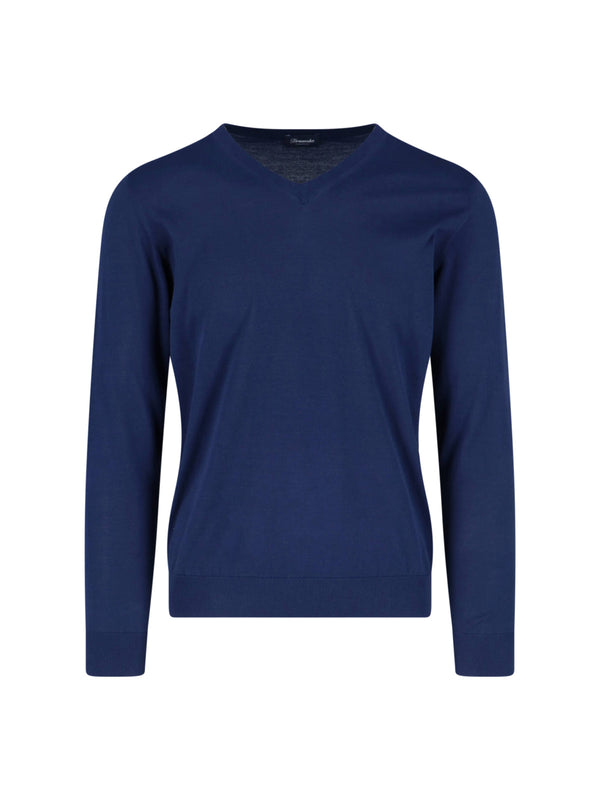 Drumohr 100% Cotton sweater in navy