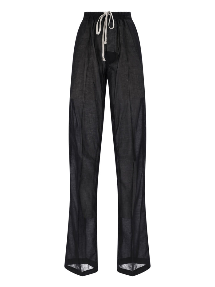 Rick Owens Trousers Black Cotton