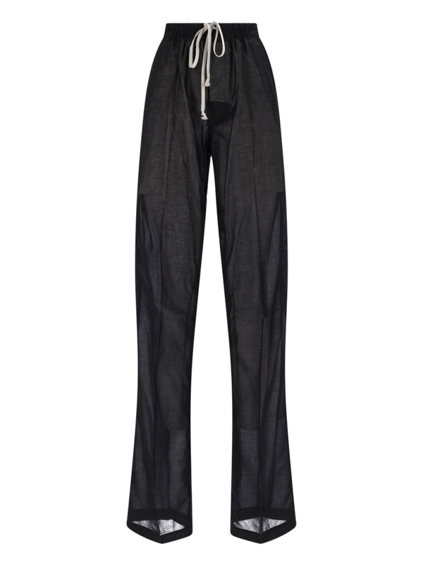 Rick Owens 100% Cotton; Buttons: 100% Buffalo Horn trousers in black