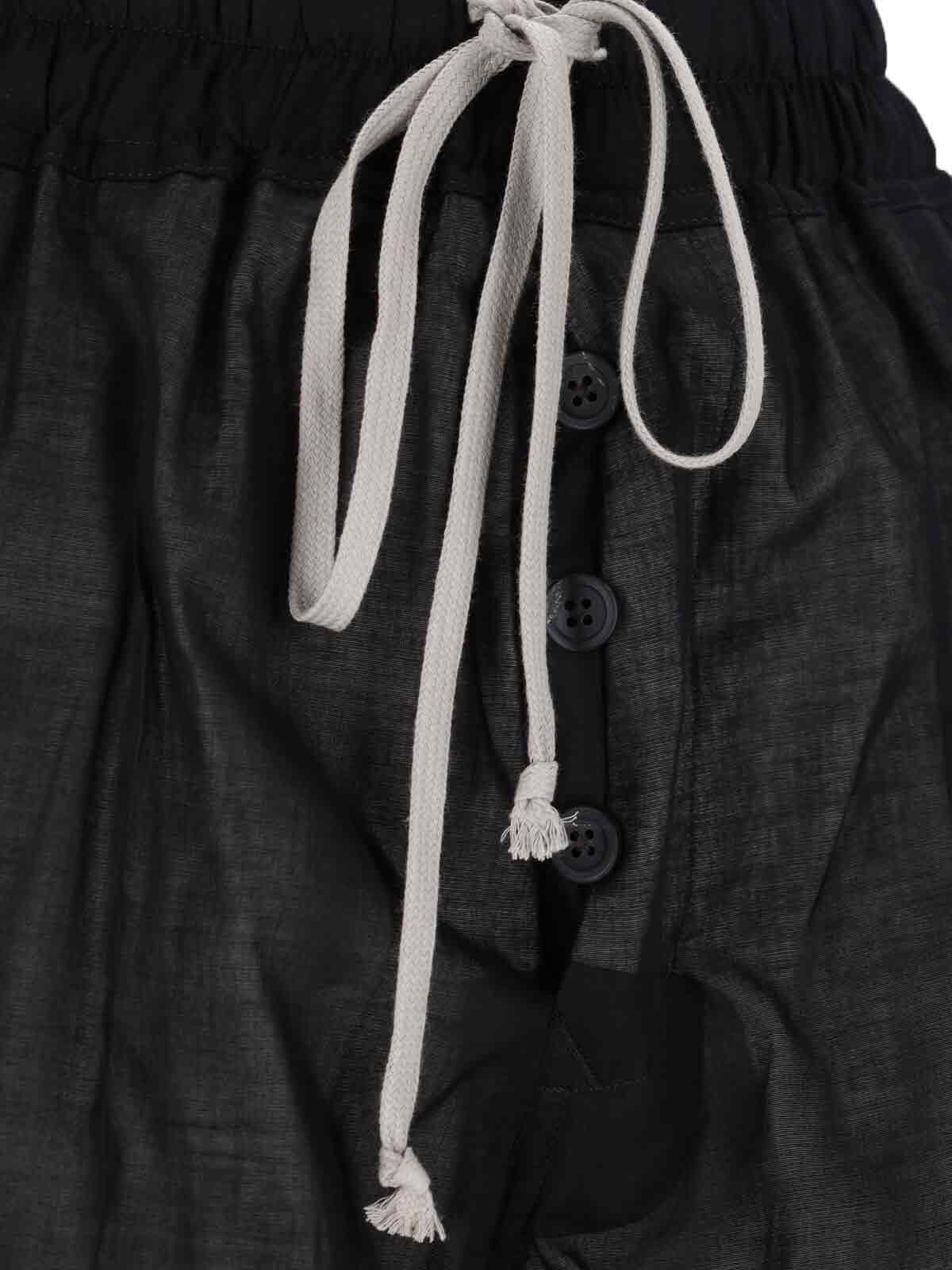 Rick Owens Trousers Black Cotton