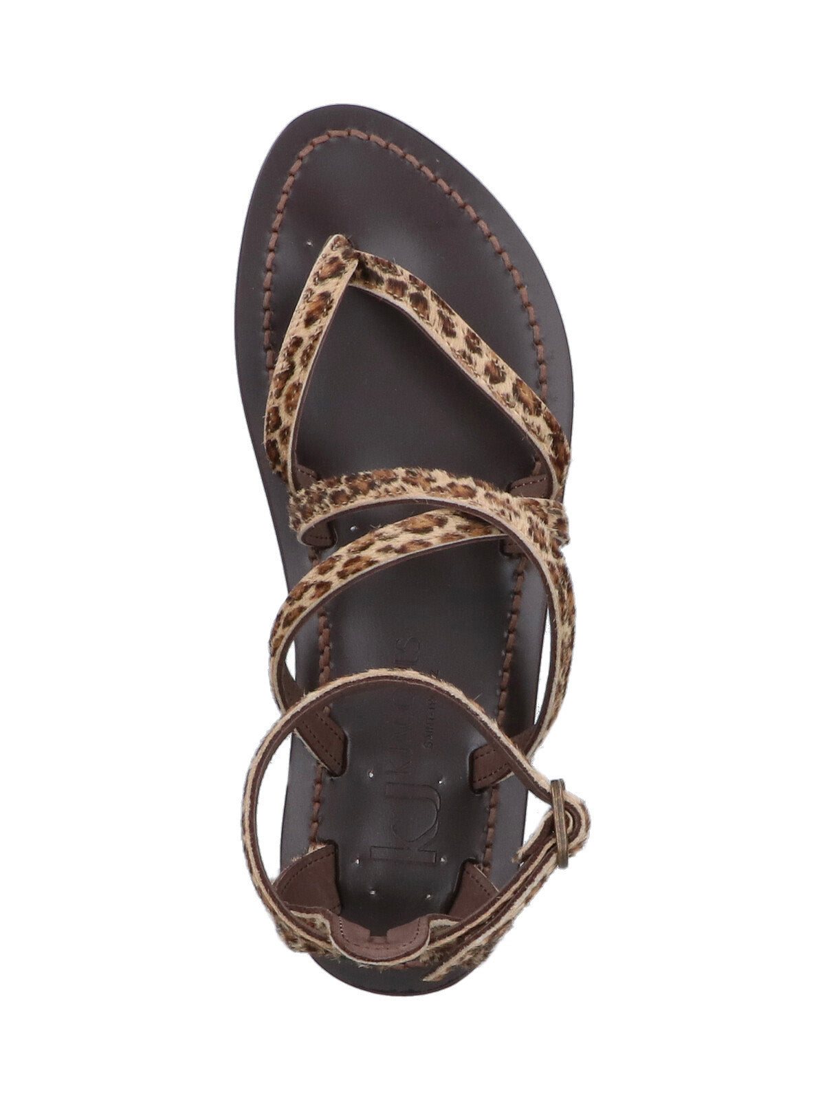 K Jacques St Tropez Sandals Brown Leather