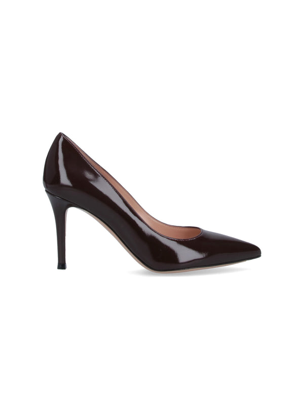 Gianvito Rossi Upper: 100% Lamb Leather pump in brown