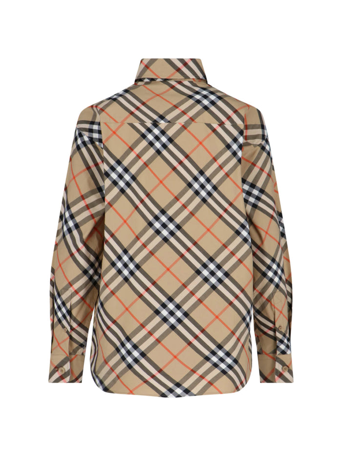 Burberry Shirts Beige Cotton