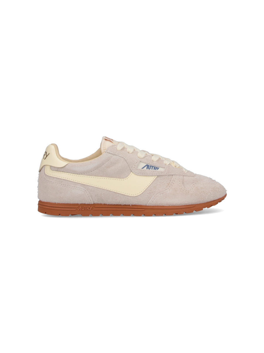 Autry Upper: 75% Suede Cow Leather sneaker in beige