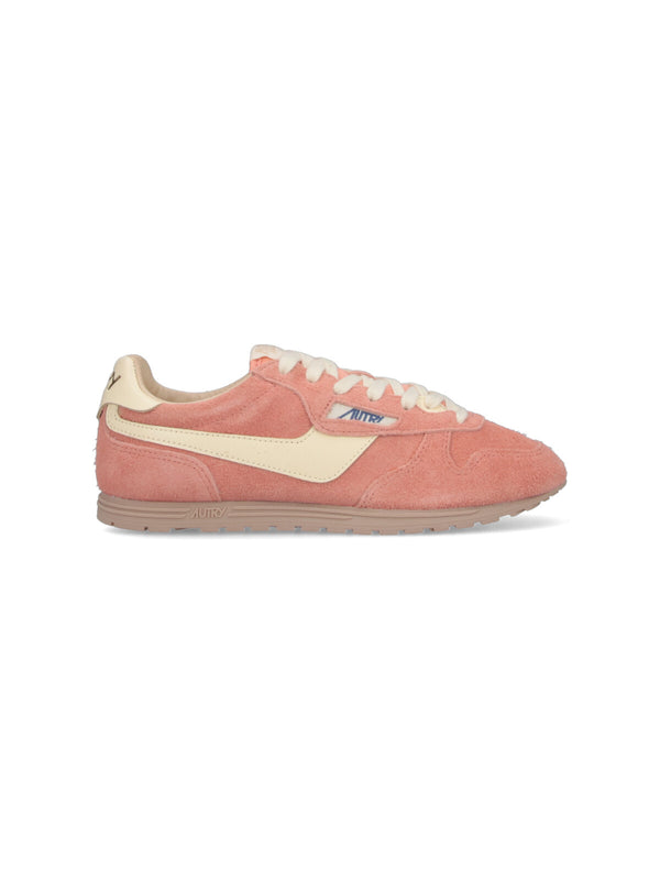 Autry Upper: 75% Suede Cow Leather sneaker in pink