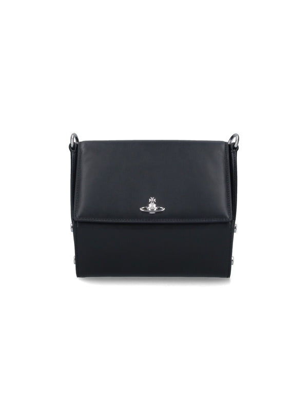 Vivienne Westwood 100% Calf Leather crossbody bag in black