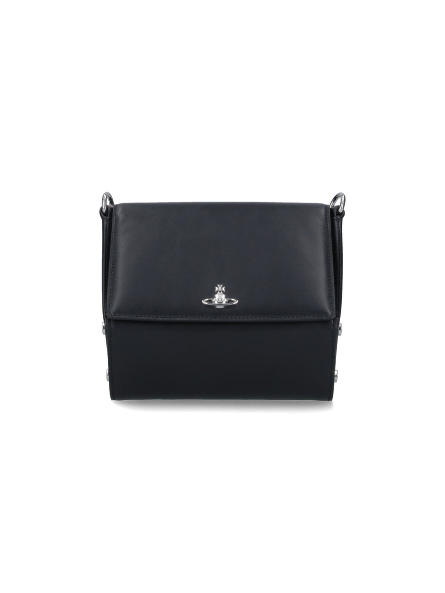 Vivienne Westwood 100% Calf Leather crossbody bag in black