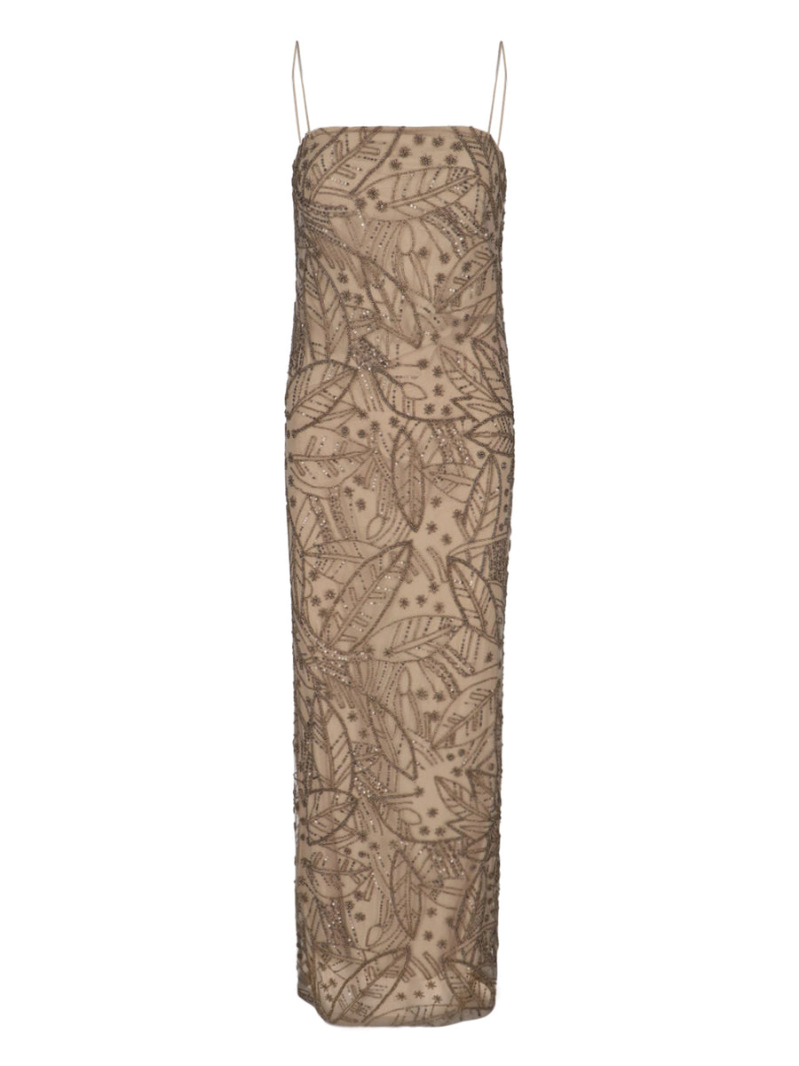 Lauren Ralph Lauren 100% polyester dress in beige