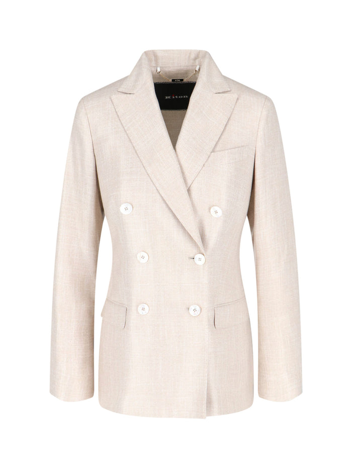 Kiton Jackets Beige Viscose