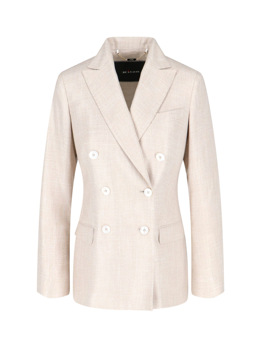 Kiton 100% Viscose blazer in beige