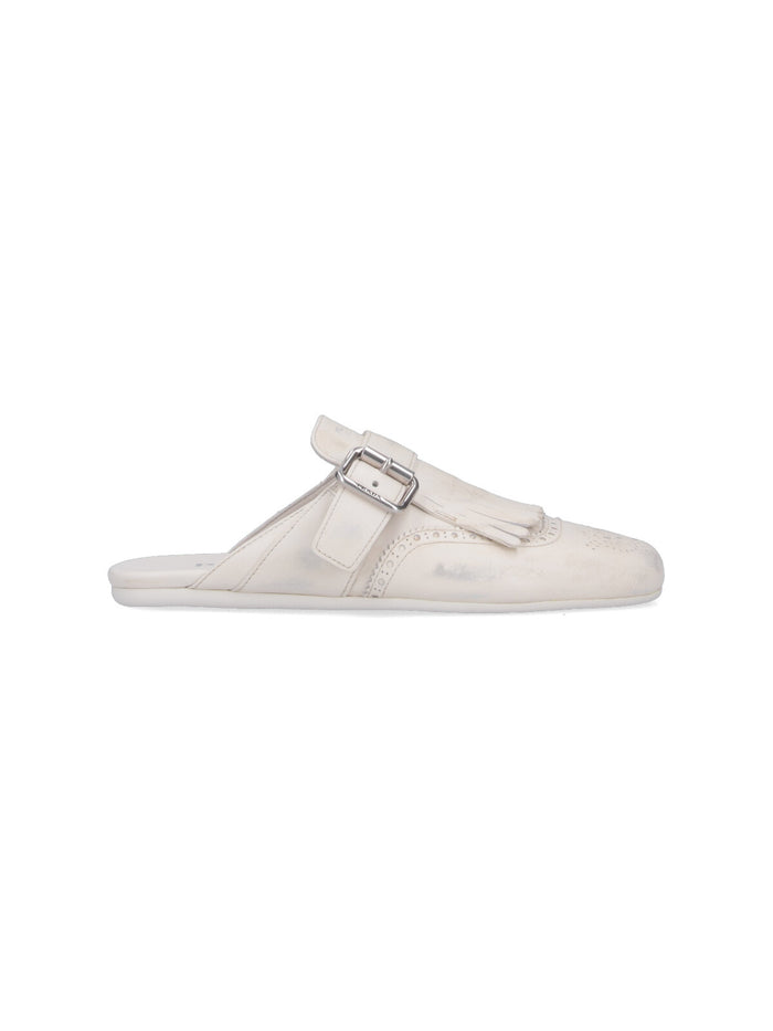 Prada Sandals White Calf Leather