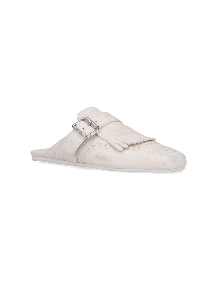 Prada Sandals White Calf Leather