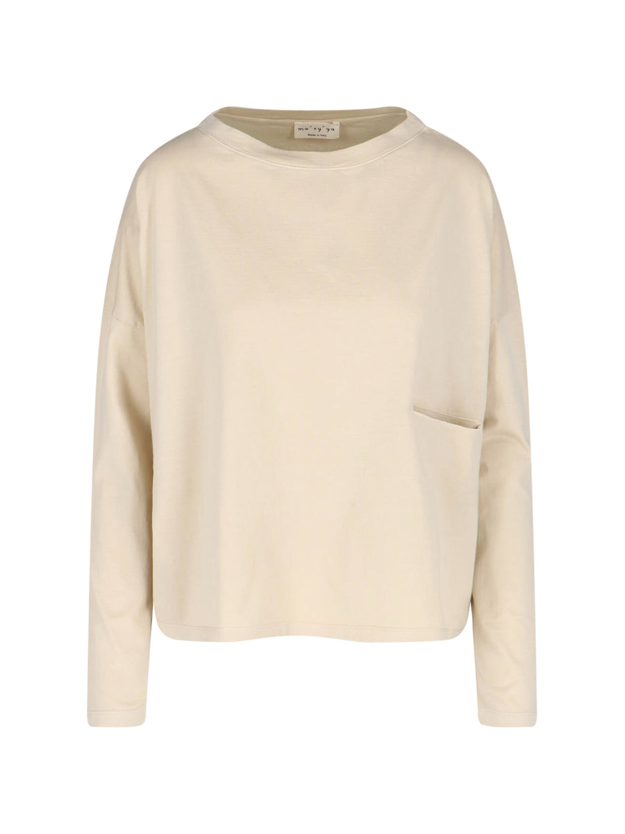 Ma'Ry'Ya 100% Cotton t-shirt in beige