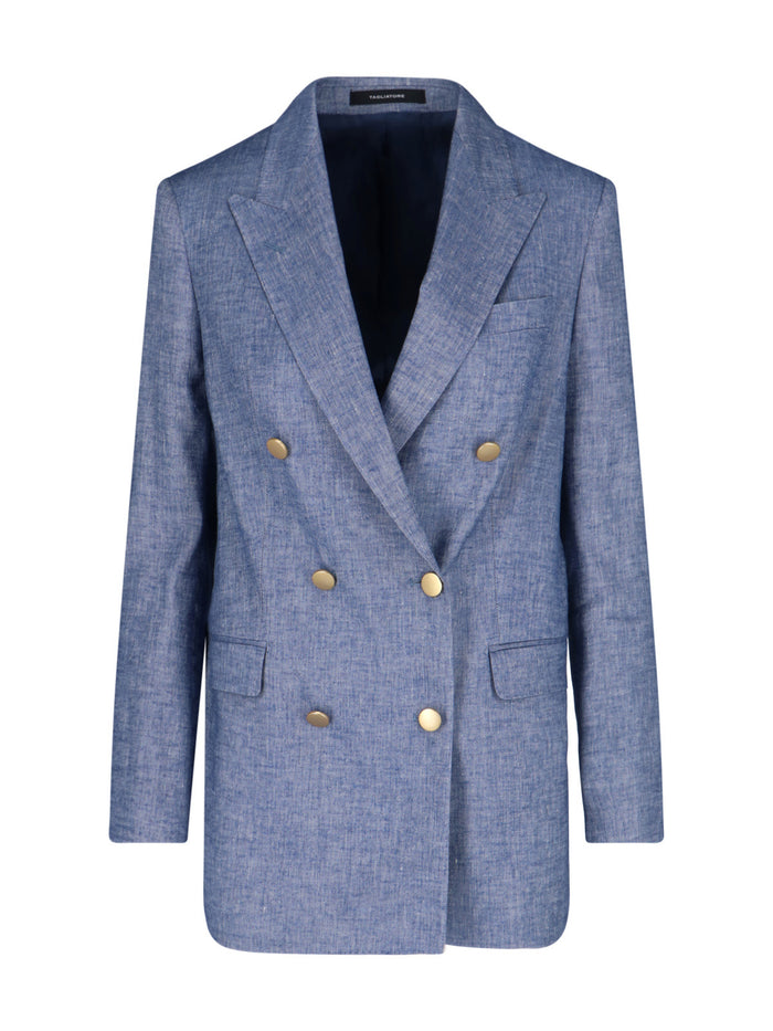 Tagliatore Jackets Blue Linen