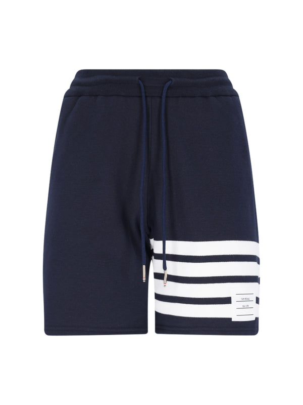 Thom Browne 100% Cotton shorts in navy