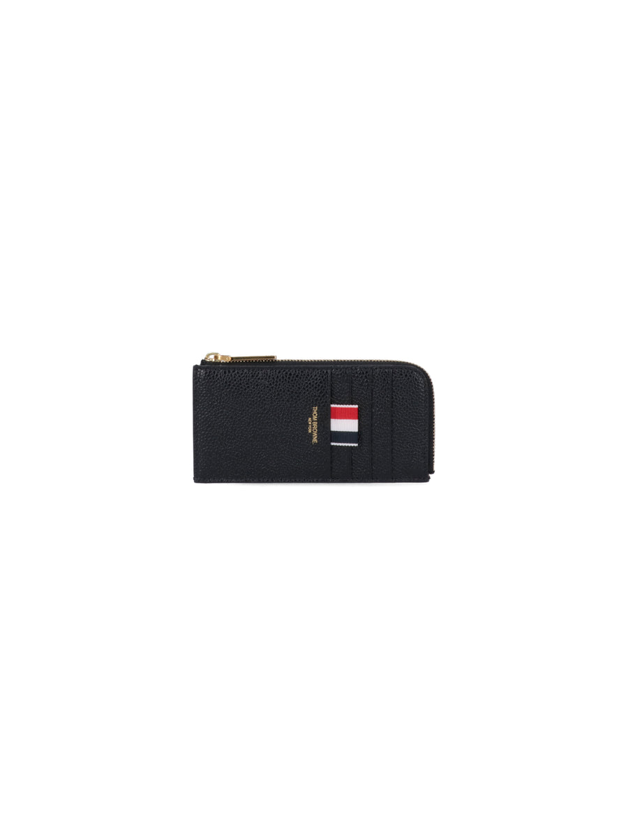 Thom Browne 100% Calf Grain Leather wallet in black