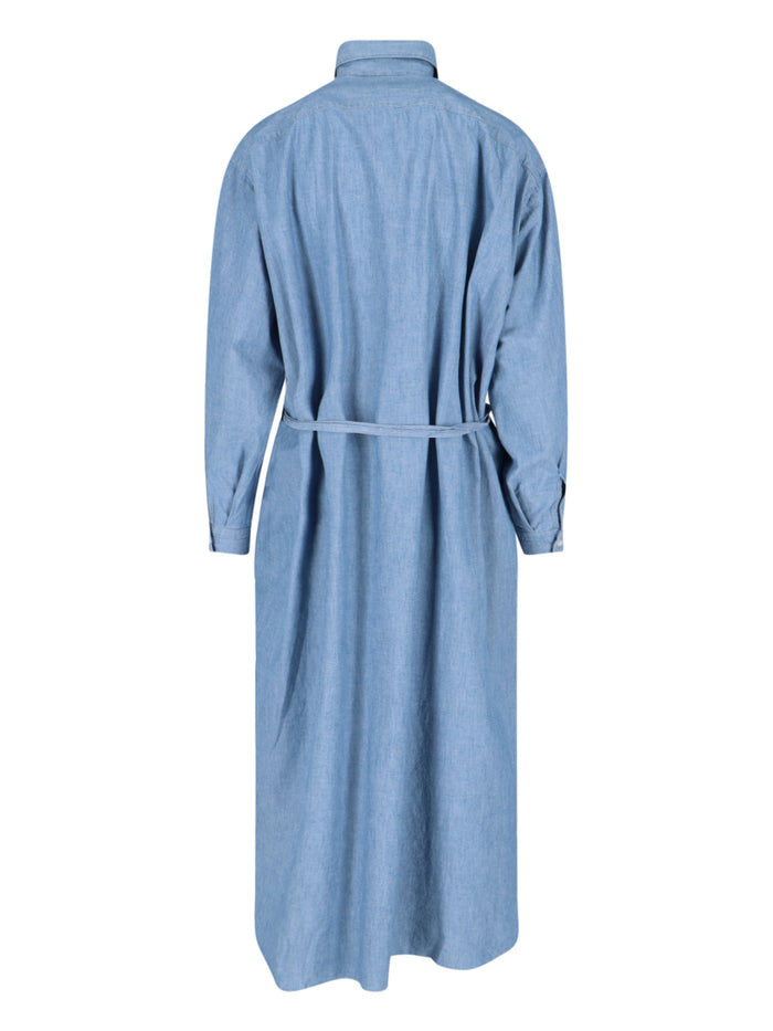 Finamore Dresses Blue Cotton