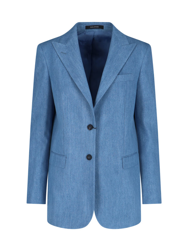 Tagliatore 93% Cotton blazer in blue