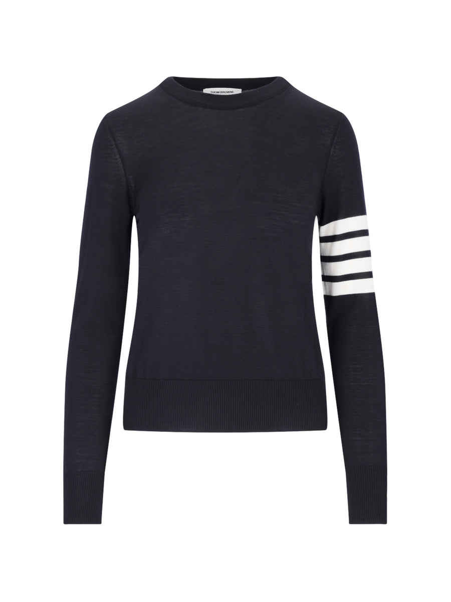 Thom Browne 100% Virgin Wool sweater in navy