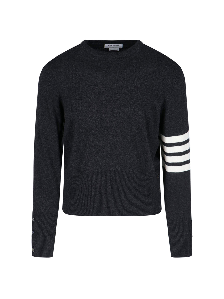 Thom Browne 100% cashmere sweater in black