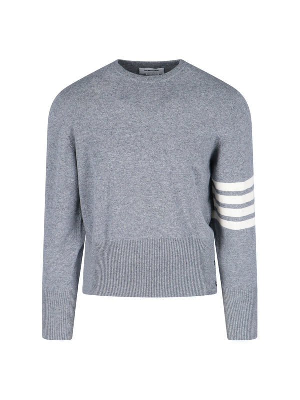 Thom Browne 100% cashmere sweater in gray