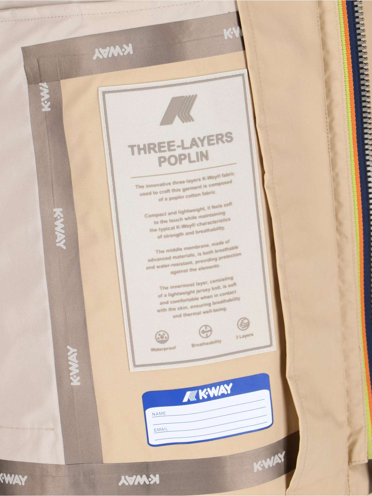 K-Way Jackets Beige Cotton