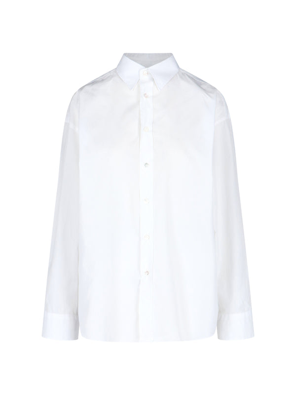 Finamore Orianapd 100% Cotton shirt in white