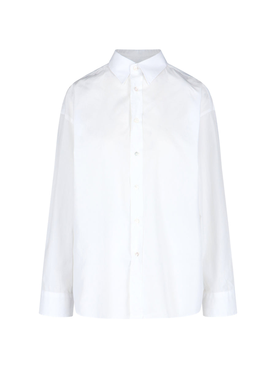 Finamore Orianapd 100% Cotton shirt in white