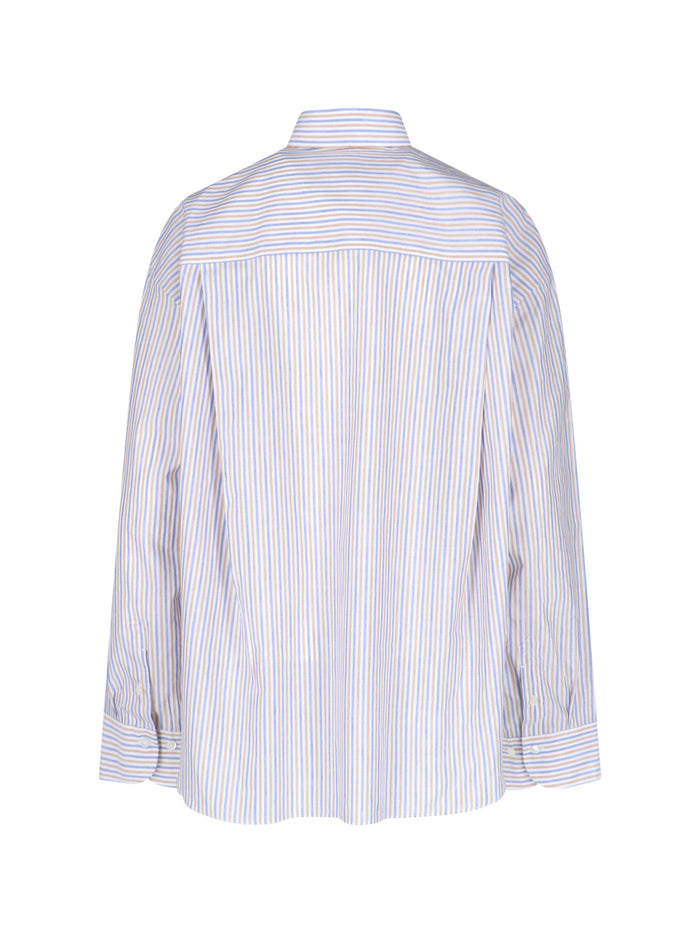 Finamore Shirts White Cotton Linen