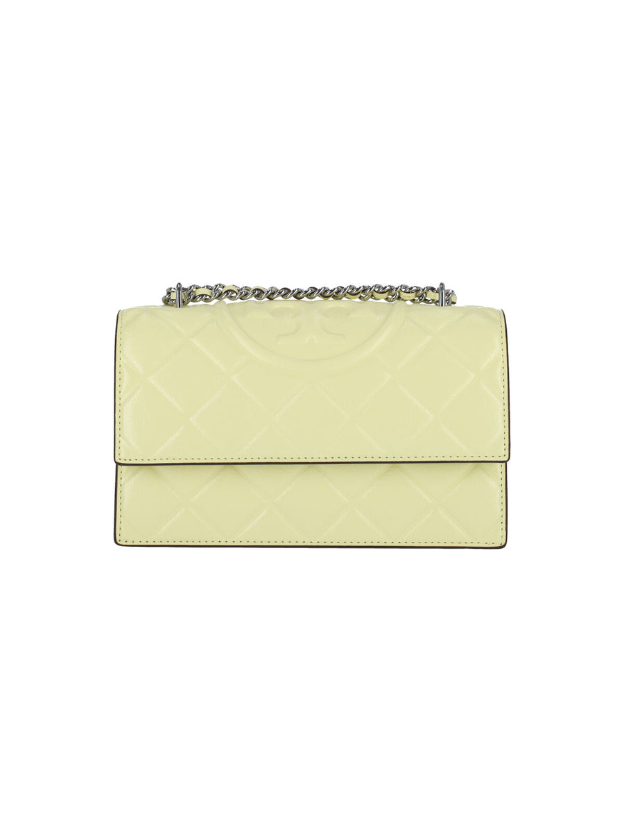 Tory Burch Body: 100% Goat Leather shoulder bag in yellow