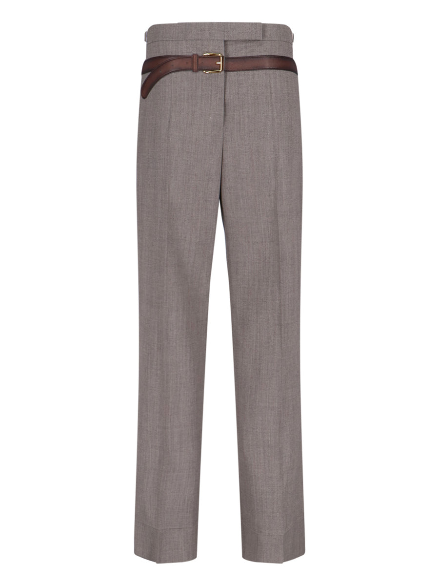 Prada 55% polyester 45% virgin wool trousers in gray