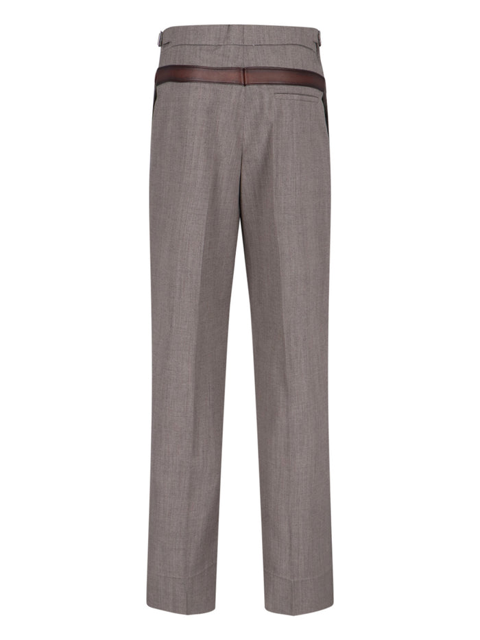 Prada Trousers Brown Polyester Virgin Wool