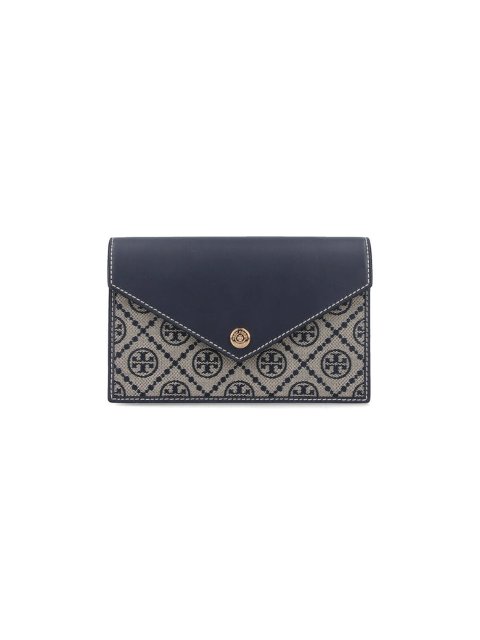 Tory Burch Wallets Blue Cotton